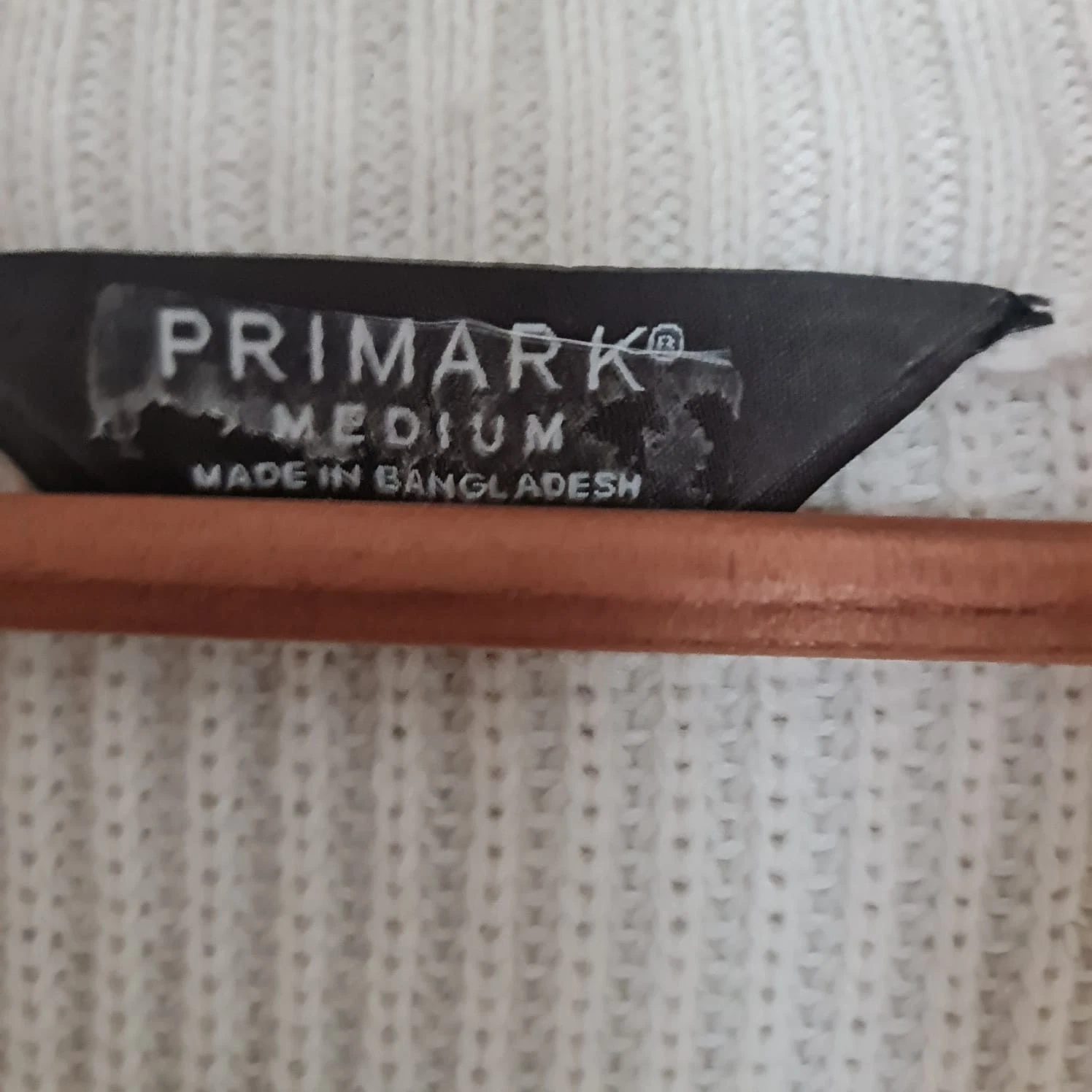 Primark Men’s Half Zip Knitted Jumper Cream M - Image 2