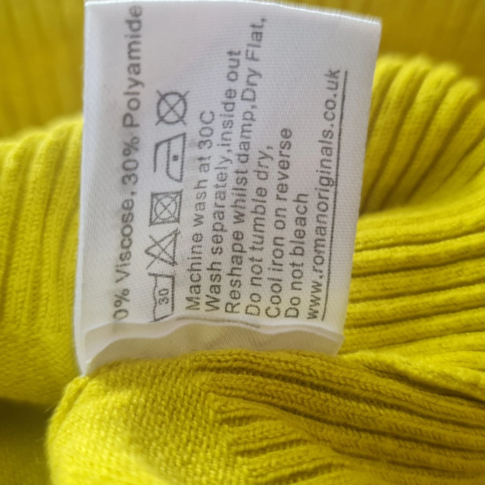 Roman Originals Women’s Fine Knit Jumper Yellow M / UK 12-14 - Image 2