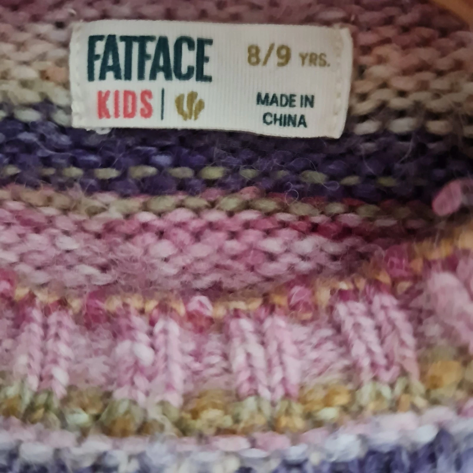 FatFace Kids Striped Knitted Jumper Dress 8 Years 128cm Multi - Image 2