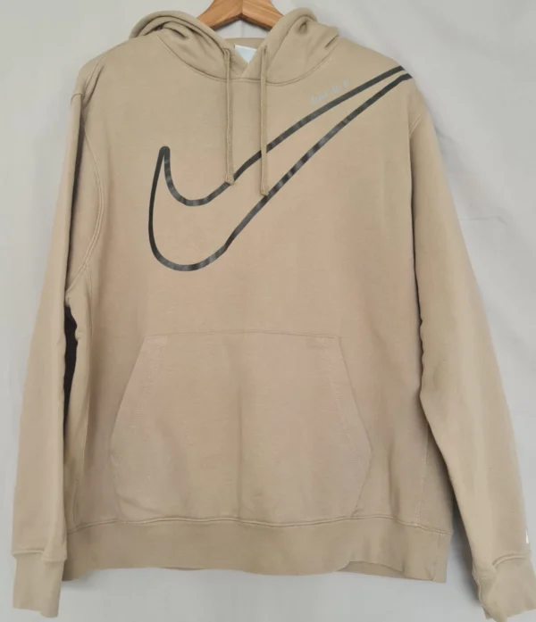 Nike Women’s Oversized Swoosh Pullover Hoodie Beige L / UK 16-18