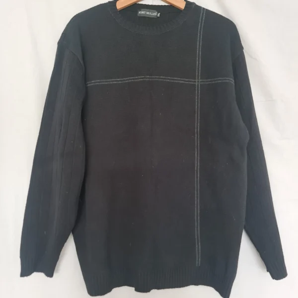 Kurt Muller Men’s Crew Neck Jumper Black XXL