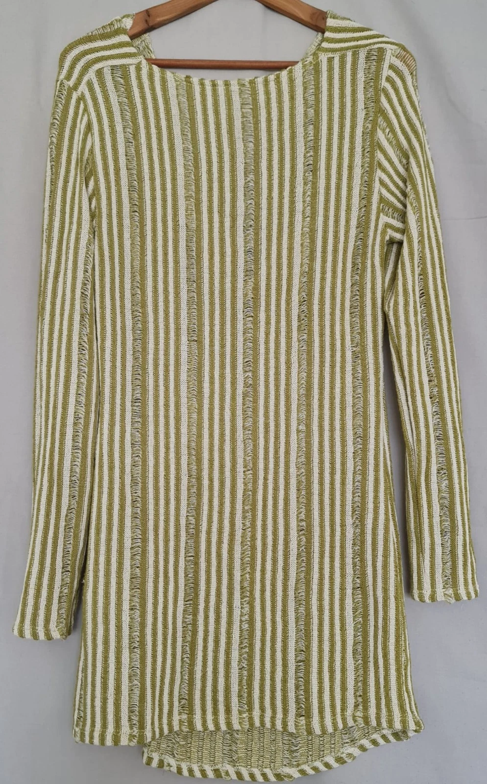Boohoo Women’s Striped Longline Knit Cardigan L / UK 16-18