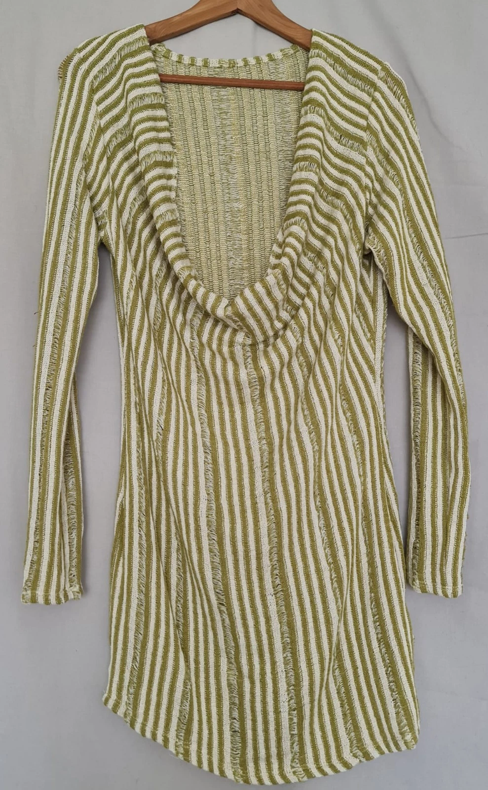 Boohoo Women’s Striped Longline Knit Cardigan L / UK 16-18 - Image 2