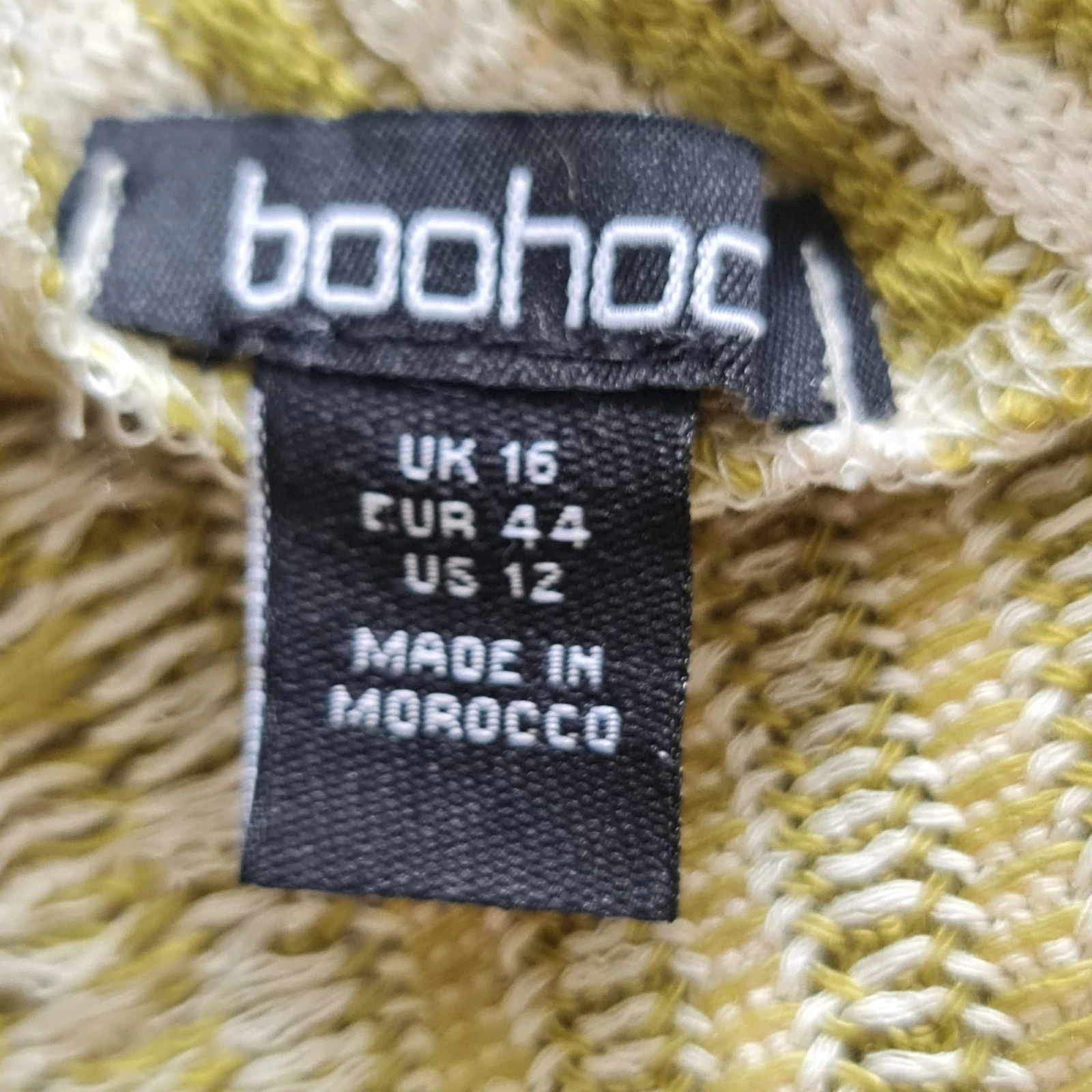 Boohoo Women’s Striped Longline Knit Cardigan L / UK 16-18 - Image 3
