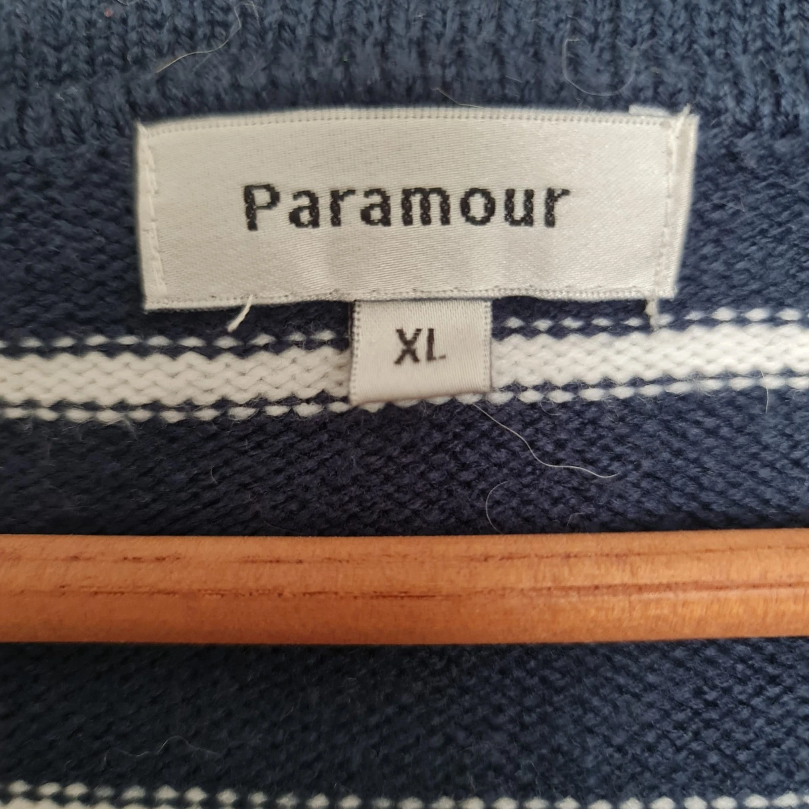 Paramour Women’s Striped Knit Cardigan XL / UK 20-22 Navy White - Image 3