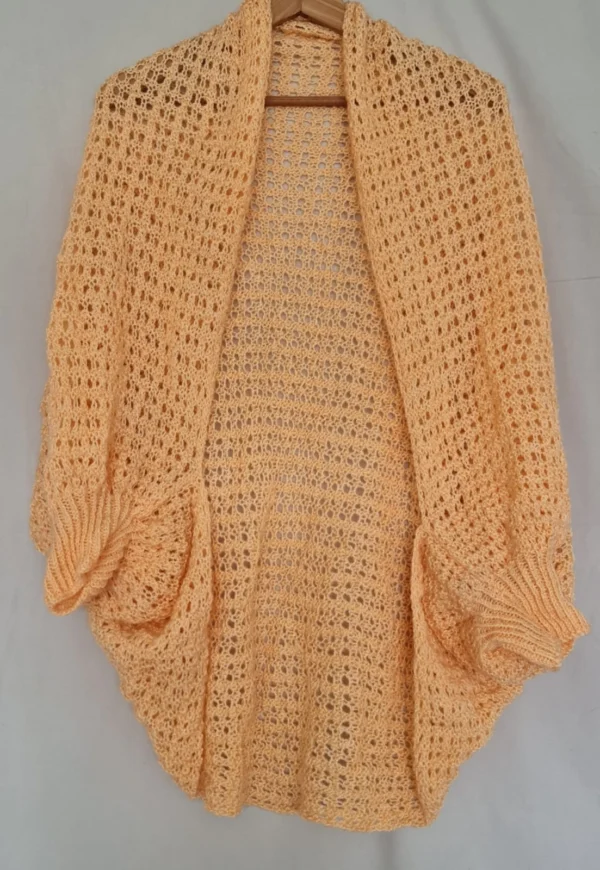 Handmade Beauty Women’s Open Knit Cardigan One Size Apricot