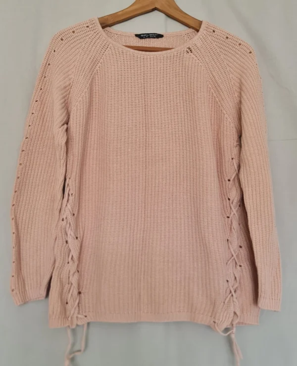 Select Women’s Chunky Knit Lace Up Jumper M / UK 12-14