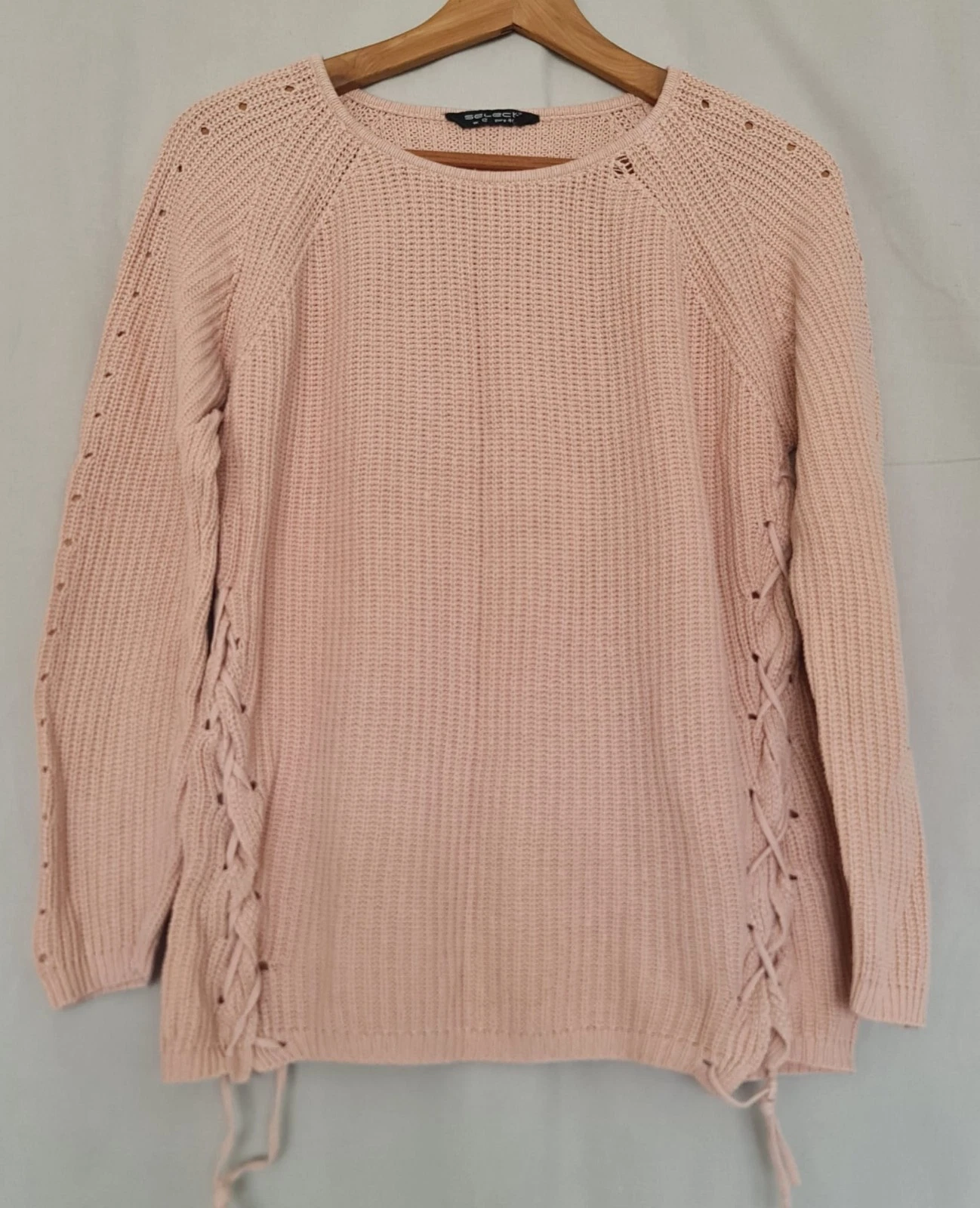 Select Women’s Chunky Knit Lace Up Jumper M / UK 12-14