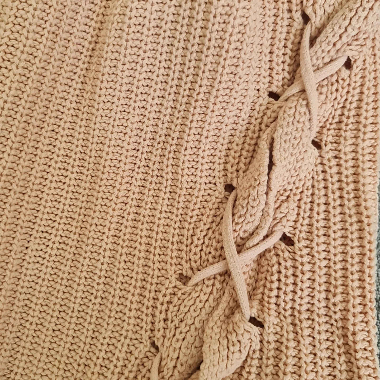 Select Women’s Chunky Knit Lace Up Jumper M / UK 12-14 - Image 2