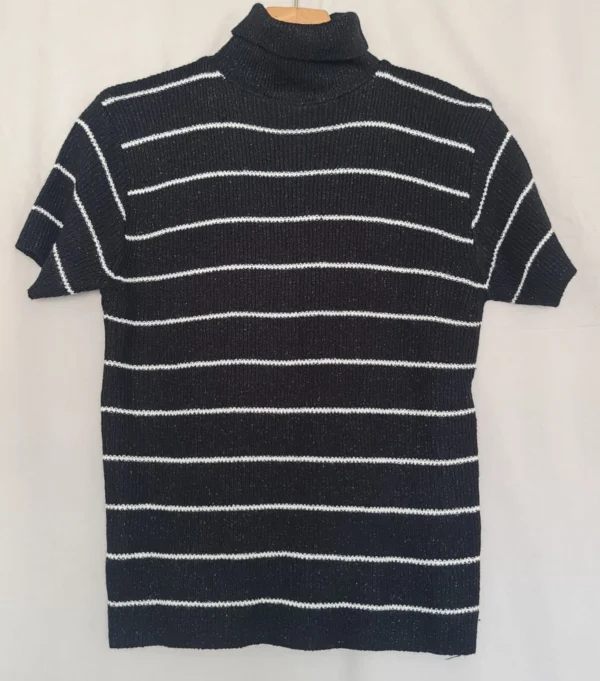 Nouvelle Women’s Striped Roll Neck Knitted Top M / UK 12-14