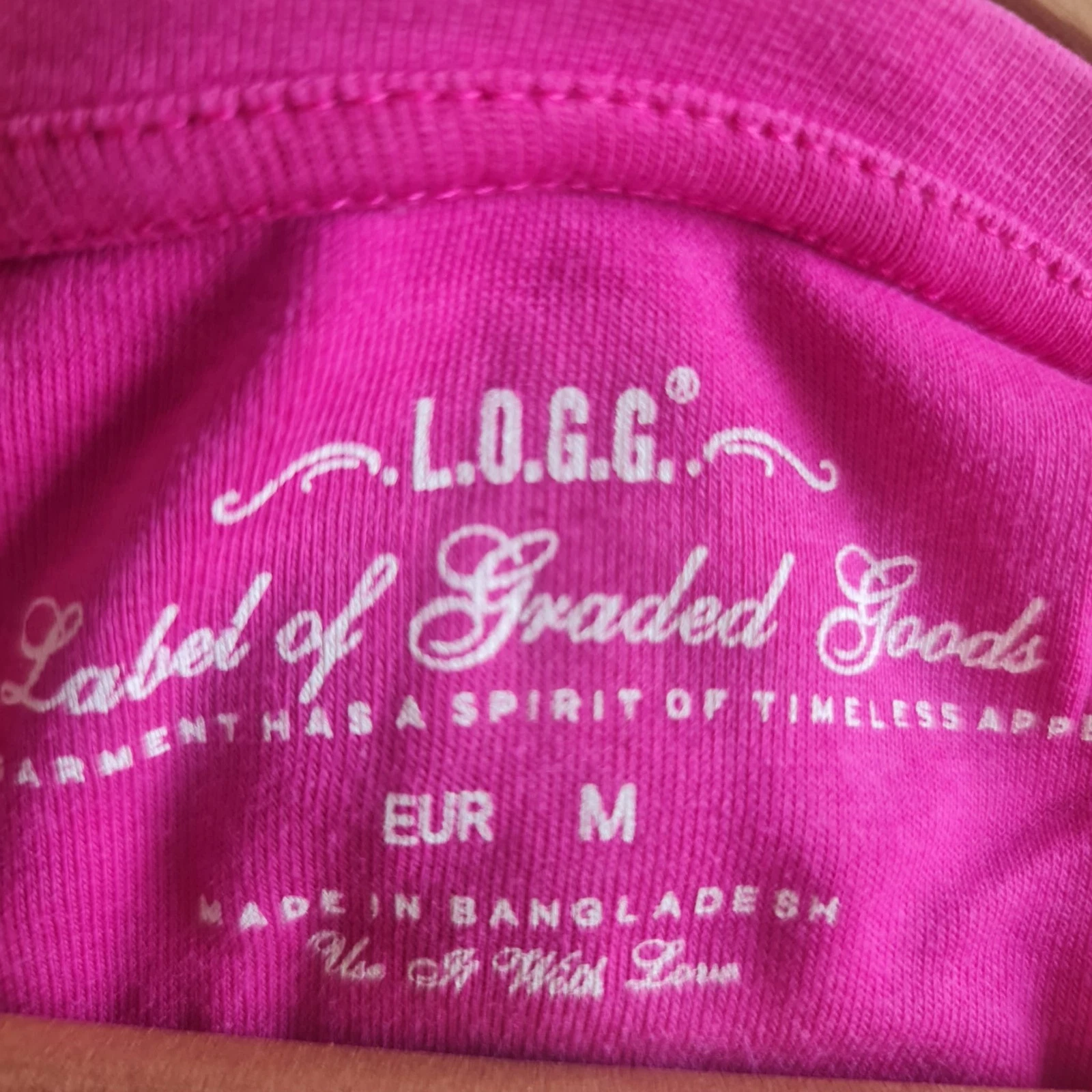 L.O.G.G. Women’s Pink V Neck T-Shirt Basic Top M / UK 12-14 - Image 2