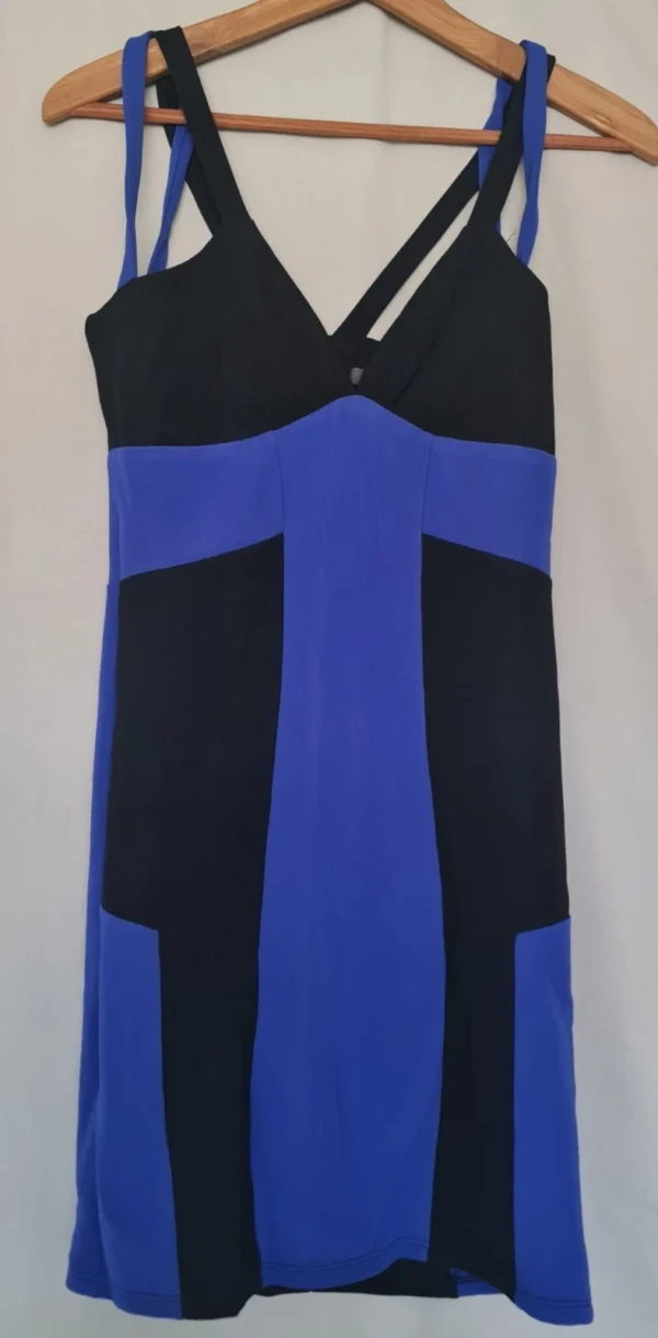 Love Label Women’s Bodycon Dress Blue Black Strappy M / UK 12-14