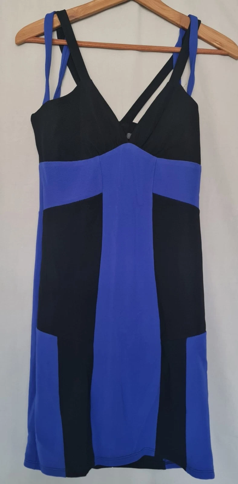 Love Label Women’s Bodycon Dress Blue Black Strappy M / UK 12-14