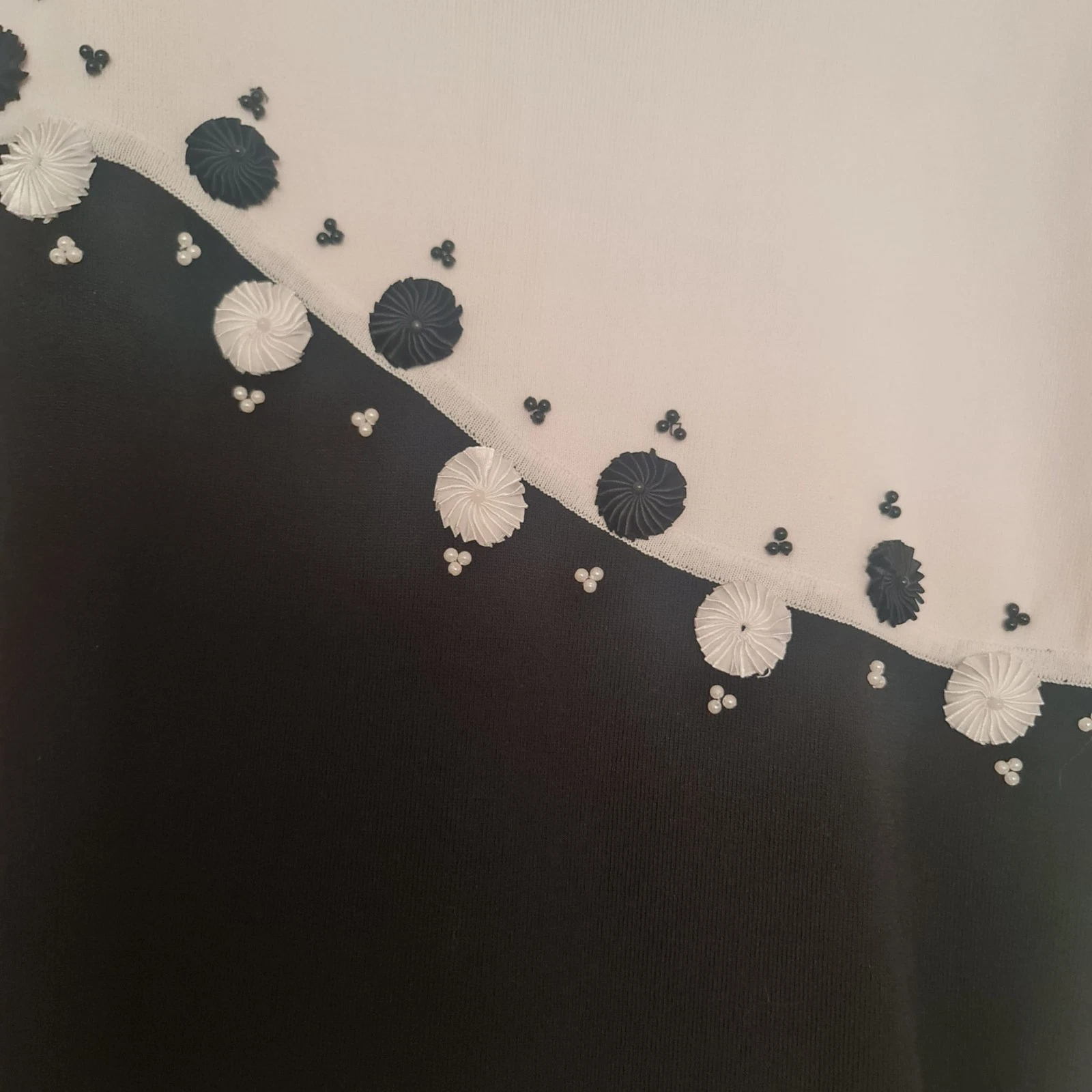 Sky Designs Women’s Black White Stretch Top M / UK 12-14 - Image 2