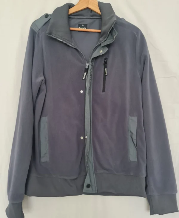 Bench Men’s Zip Up Sweatshirt Jacket Navy Black L