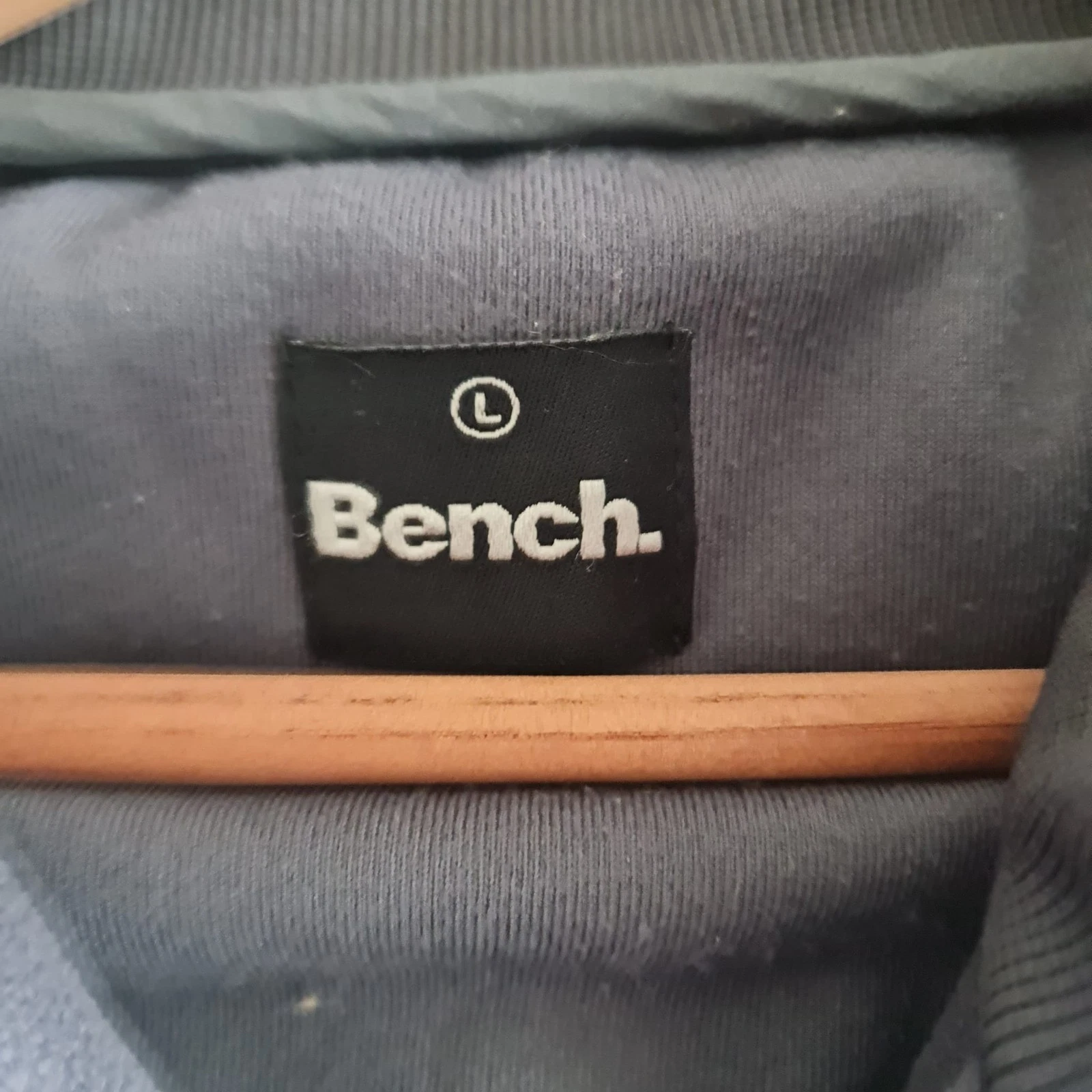 Bench Men’s Zip Up Sweatshirt Jacket Navy Black L - Image 3