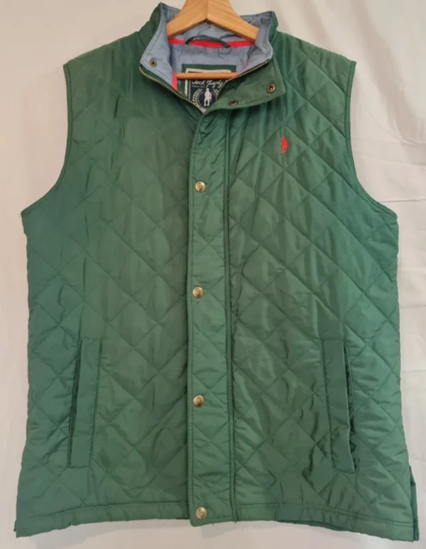 Quilted Gilet Jacket Diamond Stitch Jack Murphy Green L