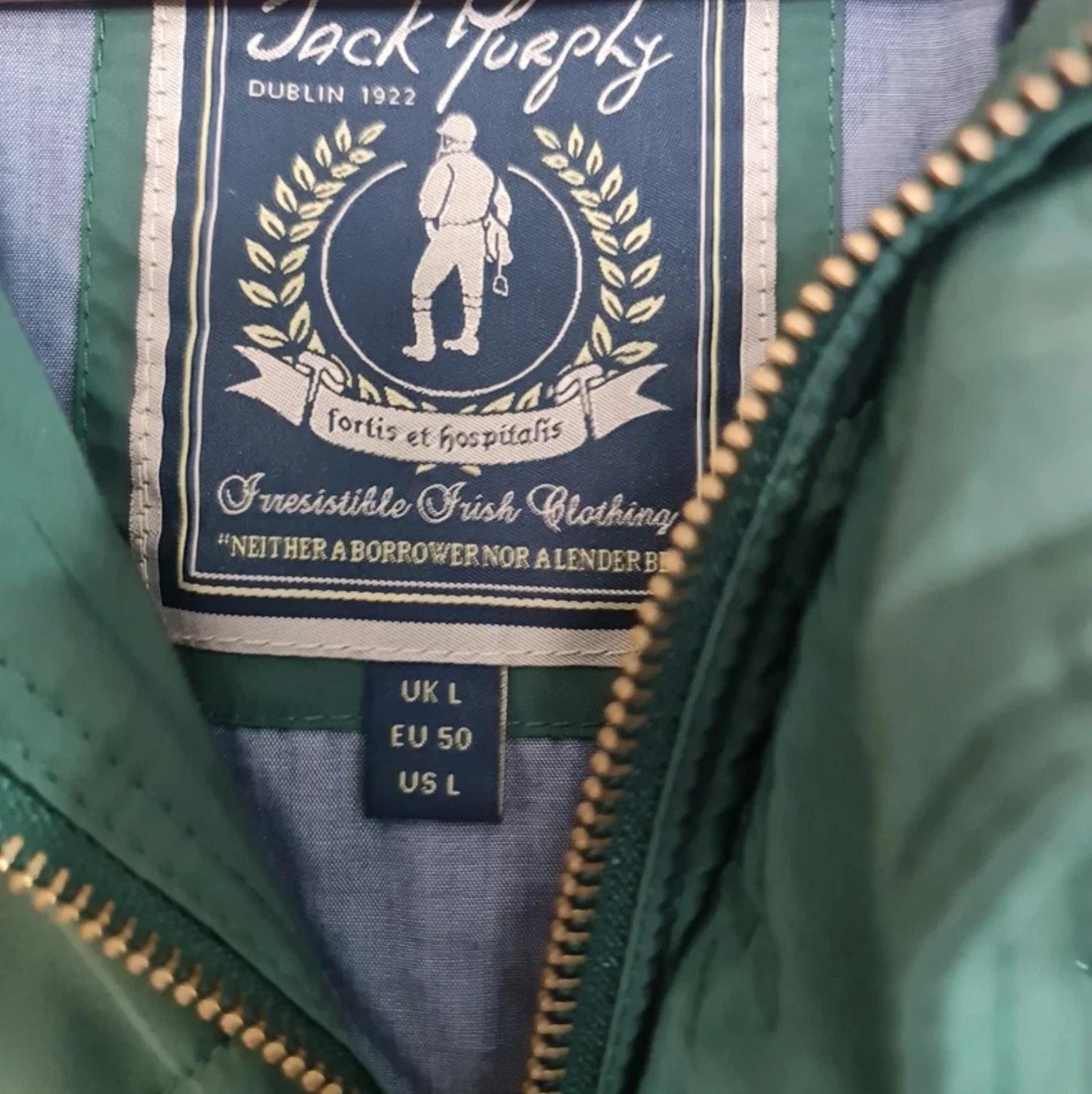 Quilted Gilet Jacket Diamond Stitch Jack Murphy Green L - Image 3