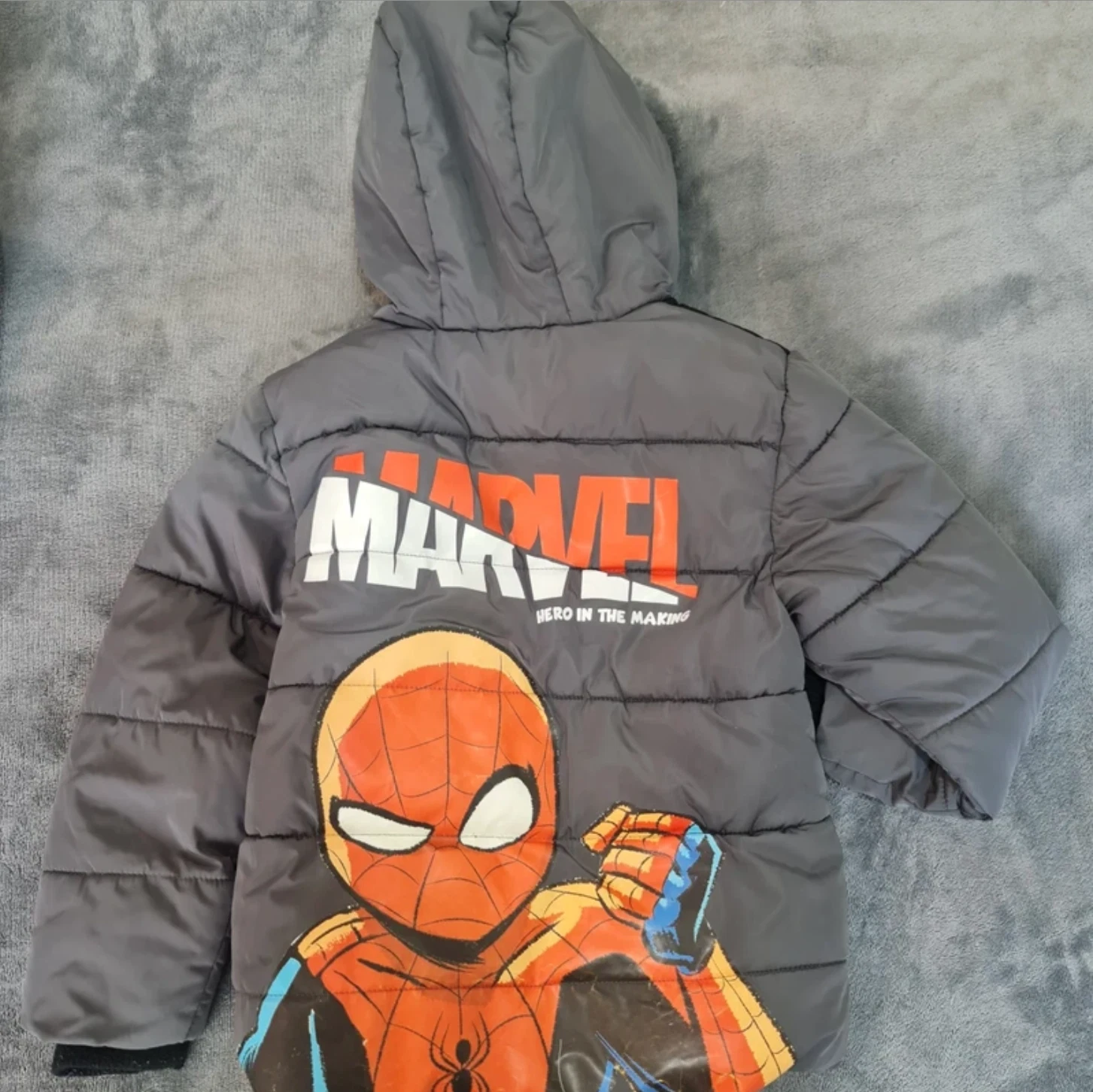 Marvel Spider-Man Puffer Jacket Hooded Boys 4-5 Years / 104-110cm - Image 5