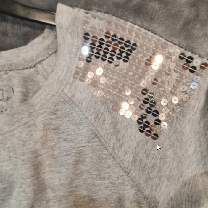 Sequin Shoulder Sweatshirt Grey Denim Co XL / UK 20-22 - Image 2