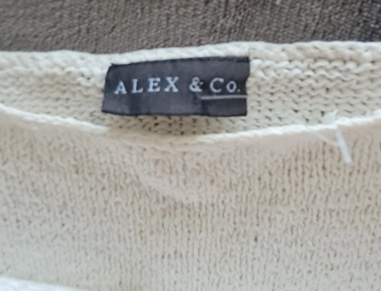 ALEX&Co Women’s Knit Jumper White Lightweight Long UK 12-14 - Image 3
