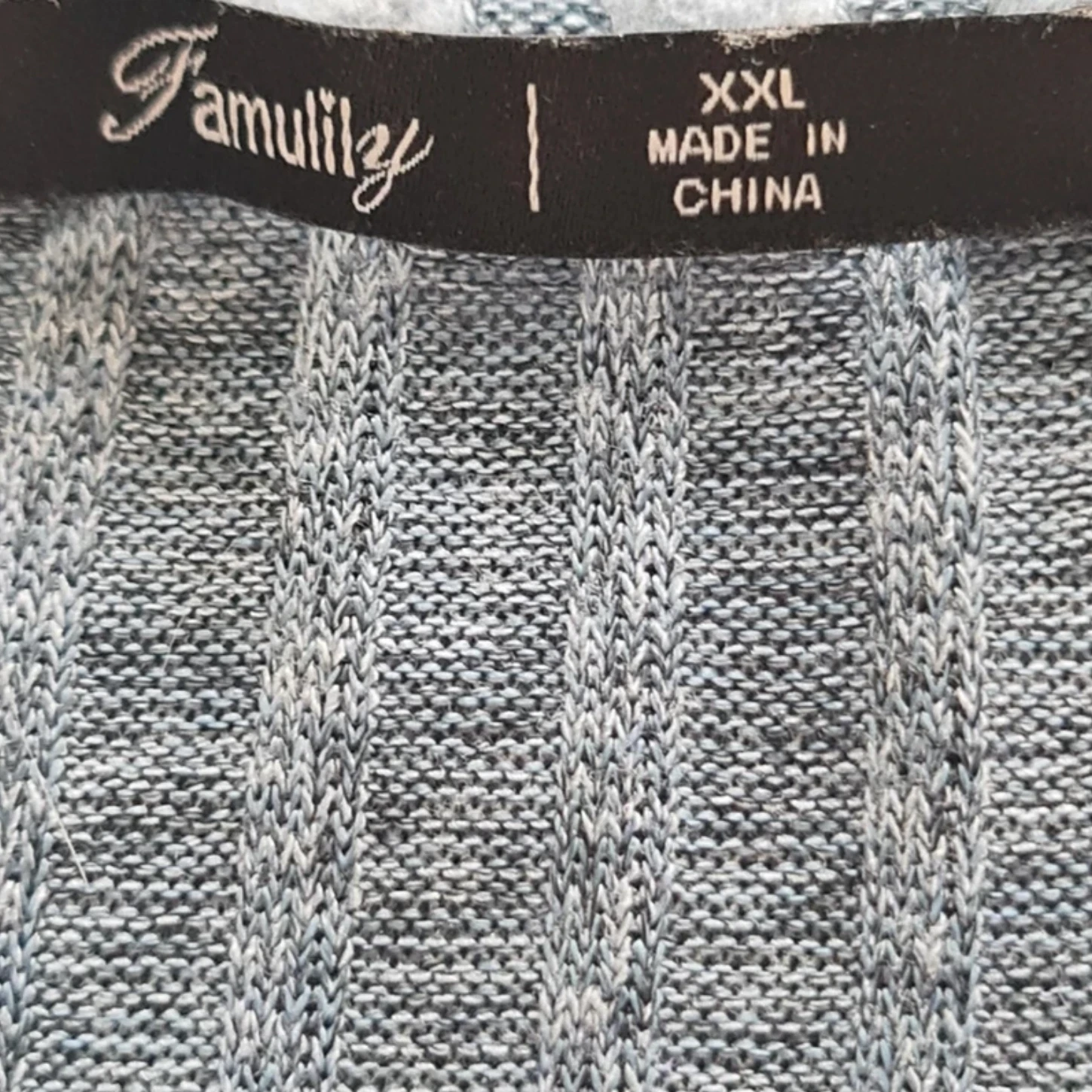 Famulily Women’s Ribbed Jumper Grey Button Neck Knit UK 24-26 - Image 2