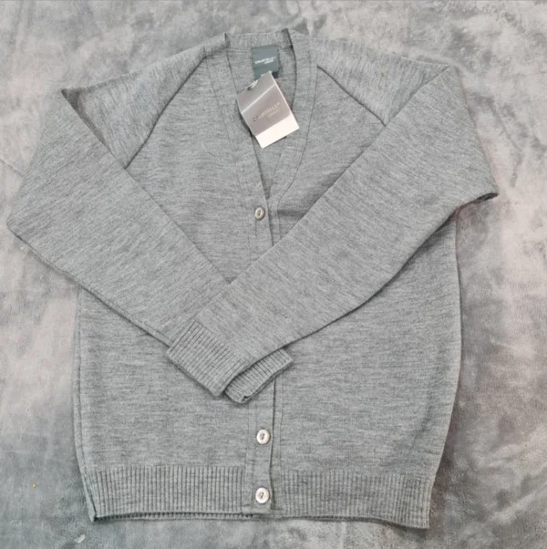 Courtelle Women’s Cardigan Grey Button Up Knit S / UK 8-10