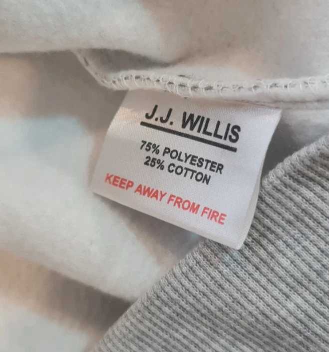 J.J. Willis Men’s Polo Sweatshirt Grey Striped XXL - Image 2