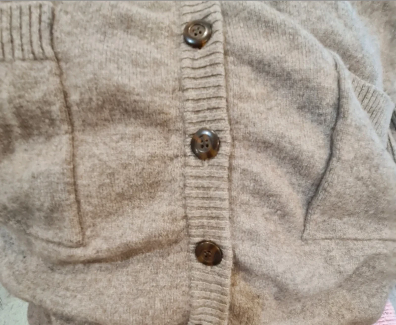 WoolOvers Women’s Pure New Wool Long Cardigan Brown M / UK 12-14 - Image 2