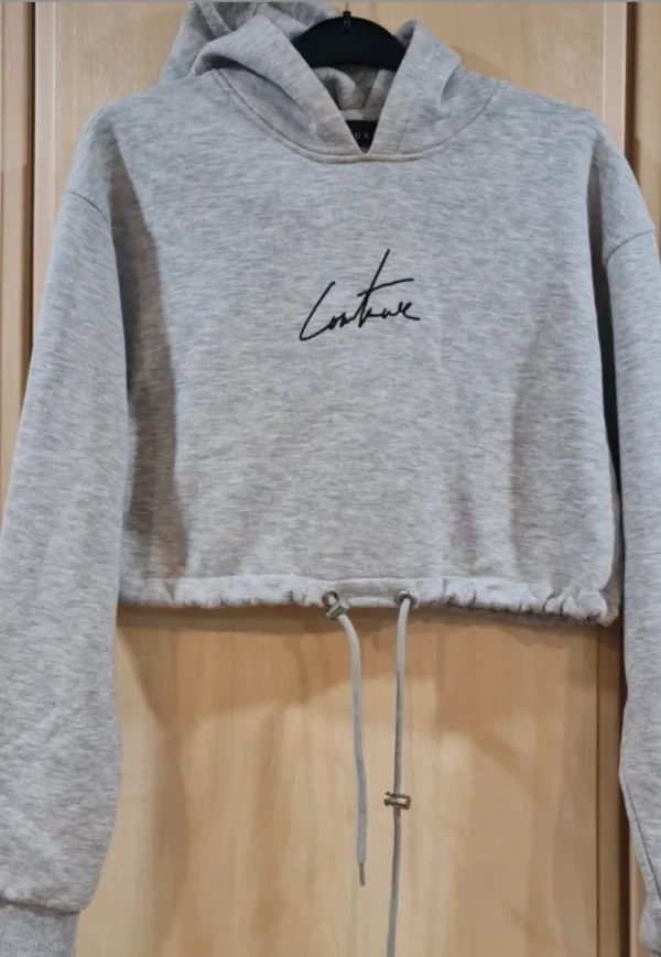 The Couture Club Women’s Cropped Hoodie Grey XS / UK 4-6