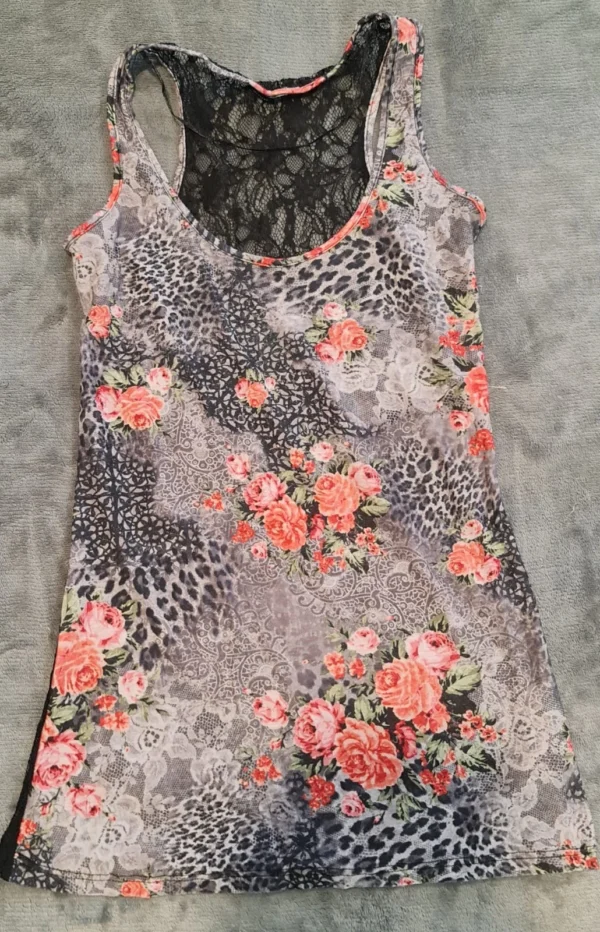 Atmosphere Women’s Floral Animal Print Lace Back Tunic Top UK 10