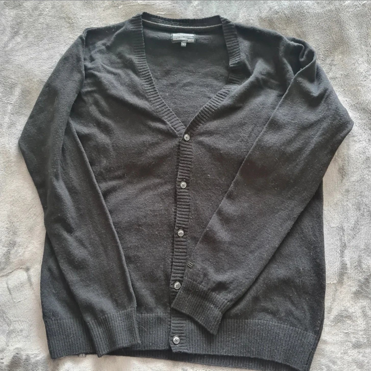 Billabong Men’s Cardigan Black Button Knit Jumper L