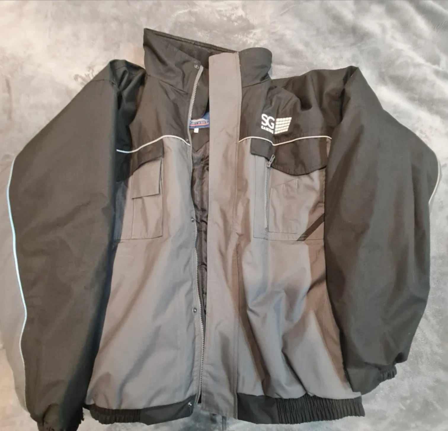 Portwest Men’s Jacket XL Grey Black Waterproof Utility Coat