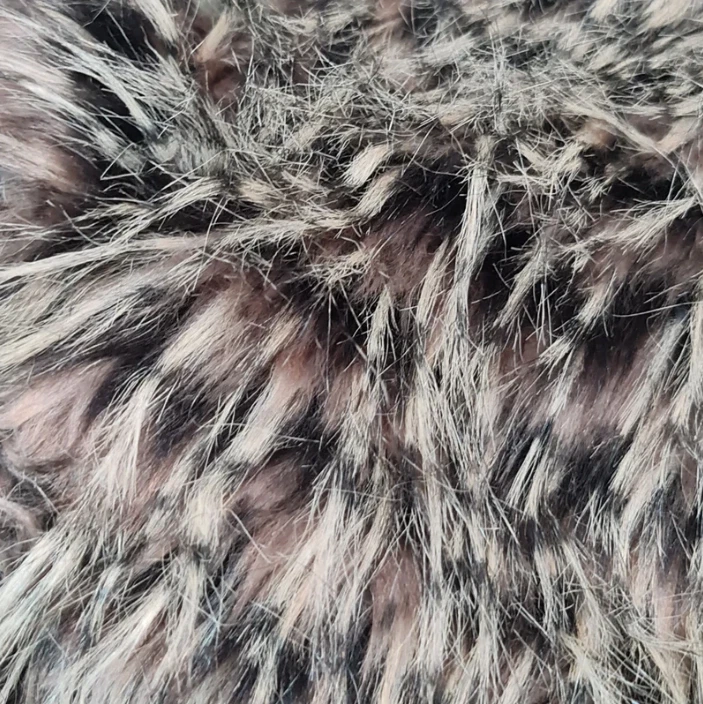 Indulgence Women’s Faux Fur Coat Grey Brown Shaggy UK 8-10 - Image 2