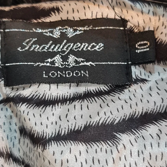 Indulgence Women’s Faux Fur Coat Grey Brown Shaggy UK 8-10 - Image 3