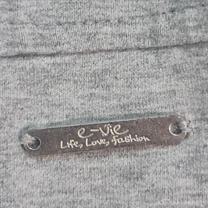 E-vie Women’s Grey Zip Up Jacket Lightweight Sports Top UK 12-14 - Image 2