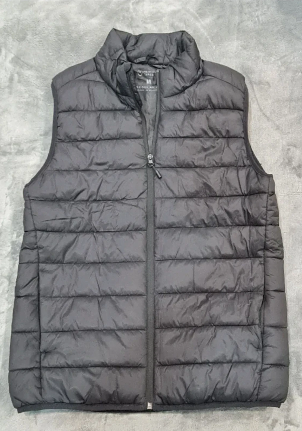 Primark Men’s Black Puffer Gilet Zip Up Sleeveless Jacket M
