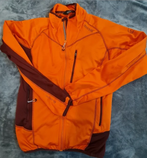 Regatta Women’s Orange Softshell Jacket Full Zip Hiking UK 8-10