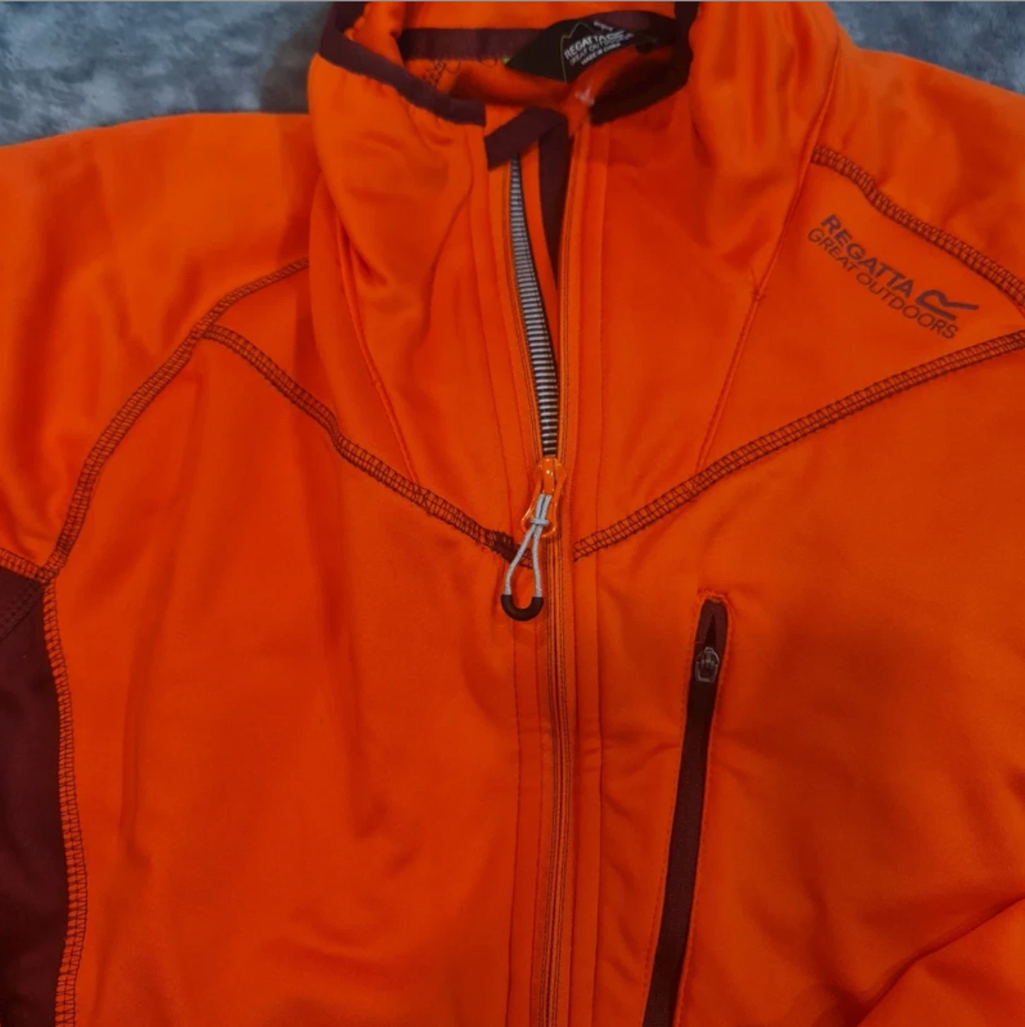 Regatta Women’s Orange Softshell Jacket Full Zip Hiking UK 8-10 - Image 2