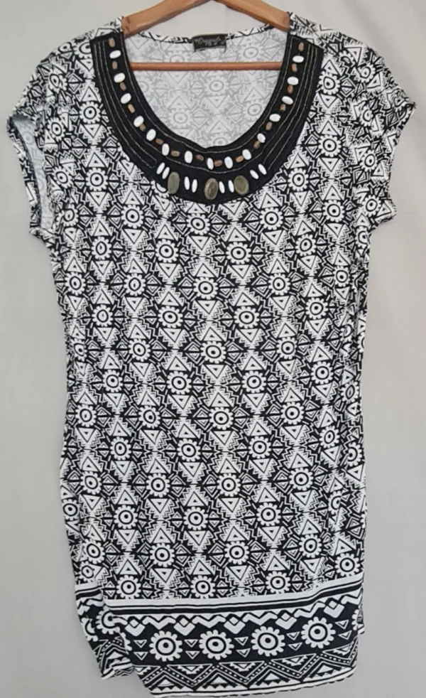 Originals Women’s Geometric Print Embellished Tunic UK 16-18