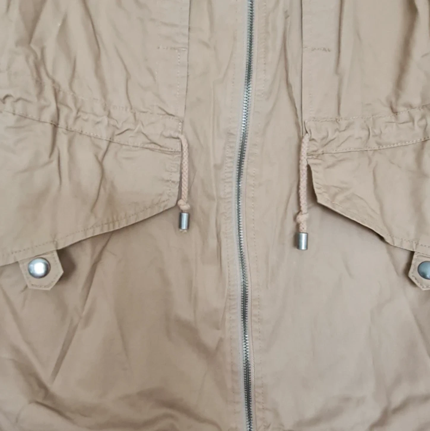Merona Women’s Parka Jacket Mustard Utility Zip Coat S / UK 8-10 - Image 2