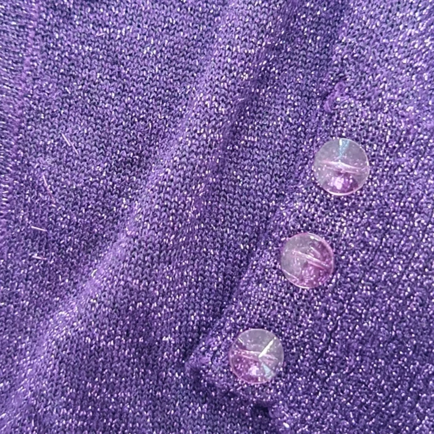 M&Co Women’s Purple Sparkle Cardigan XS / UK 4-6 - Image 2
