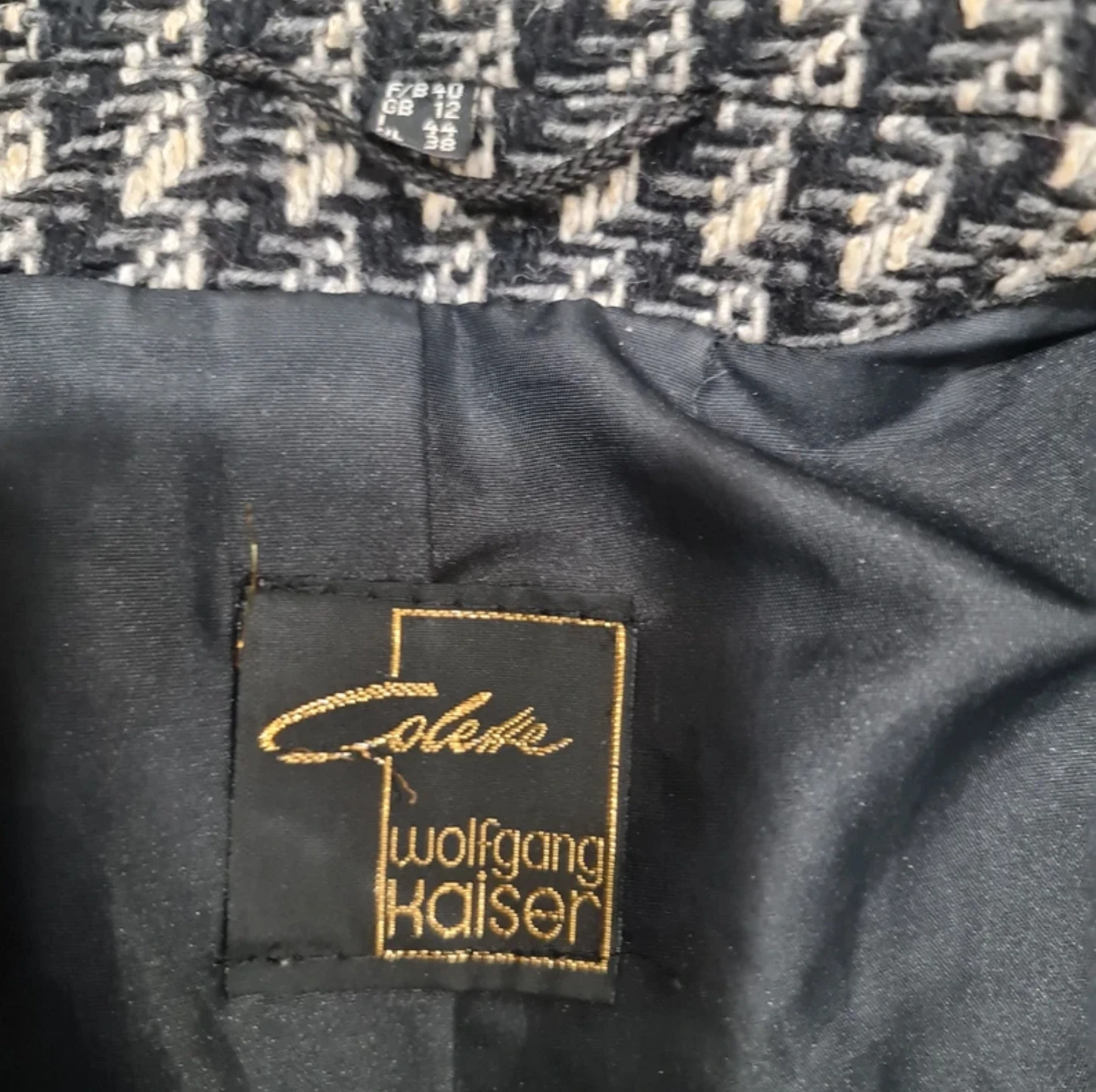 Colette Wolfgang Kaiser Women’s Black Pattern Jacket M / UK 12-14 - Image 2