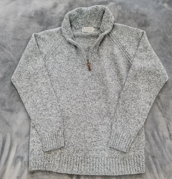 TU Men’s Grey 1/4 Zip Knit Jumper S / UK 36-38