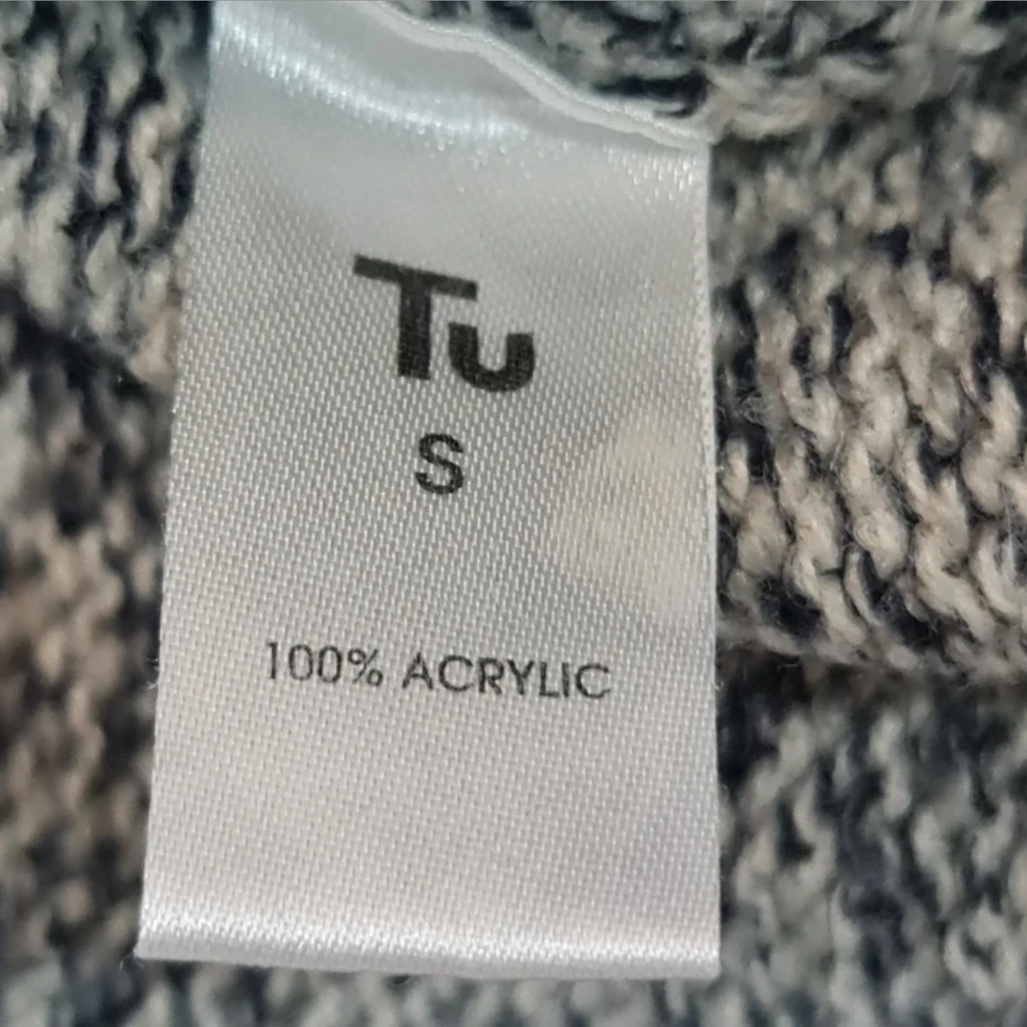 TU Men’s Grey 1/4 Zip Knit Jumper S / UK 36-38 - Image 2