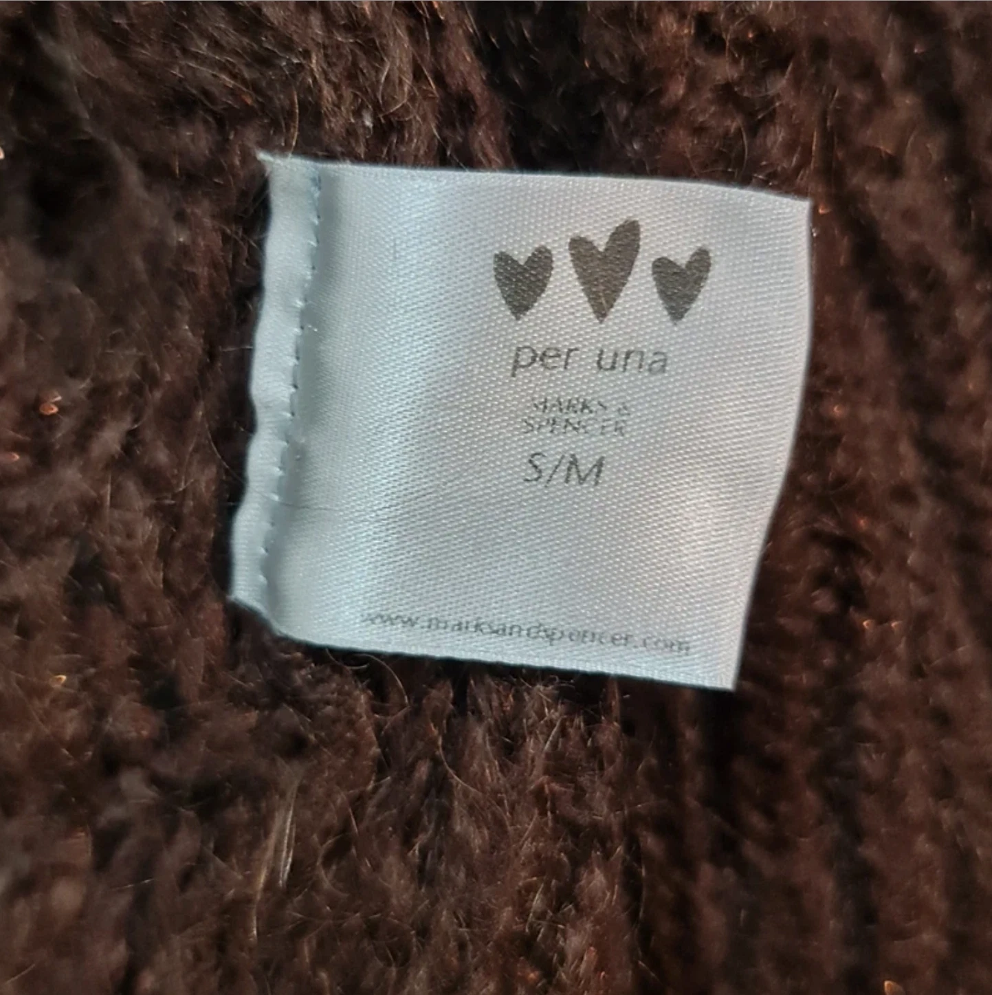 Per Una Women’s Brown Knit Open Cardigan S / UK 8-10 - Image 2