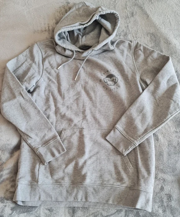 Stanley Stella Chimp Gym Jiu Jitsu Hoodie Grey Men’s M Cotton
