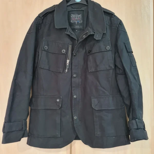Firetrap Men’s Utility Jacket Black  Military Style Multi XXL