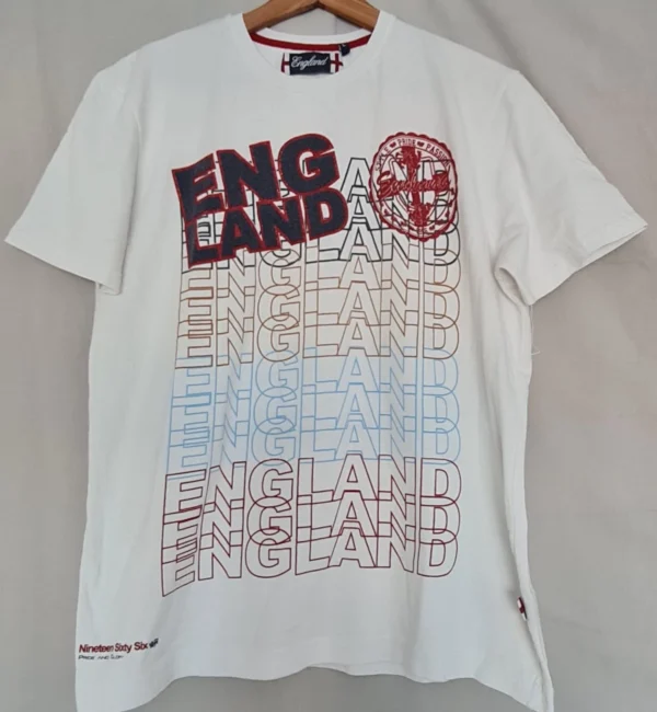 England 1966 Graphic T-Shirt L White Short Sleeve Crew Neck