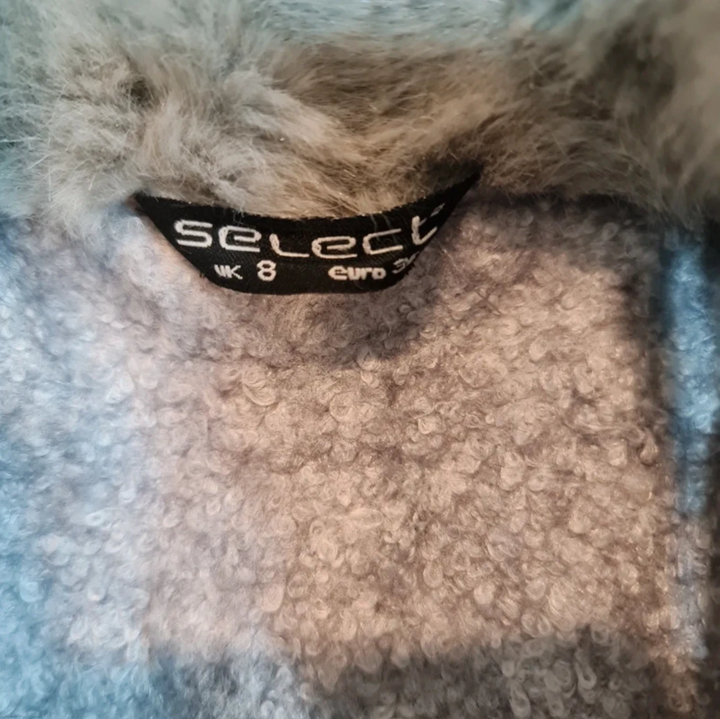 Select Women’s Grey Belted Coat Faux Fur Collar S / UK 8-10 - Image 3